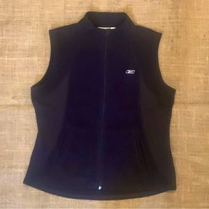 Reebok Womens Black Fleece Vest Size Large